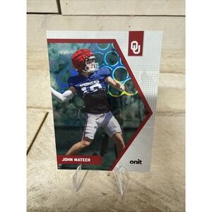2025 Onit John Mateer Teal Dots Parallel Oklahoma Sooners Football #P-4